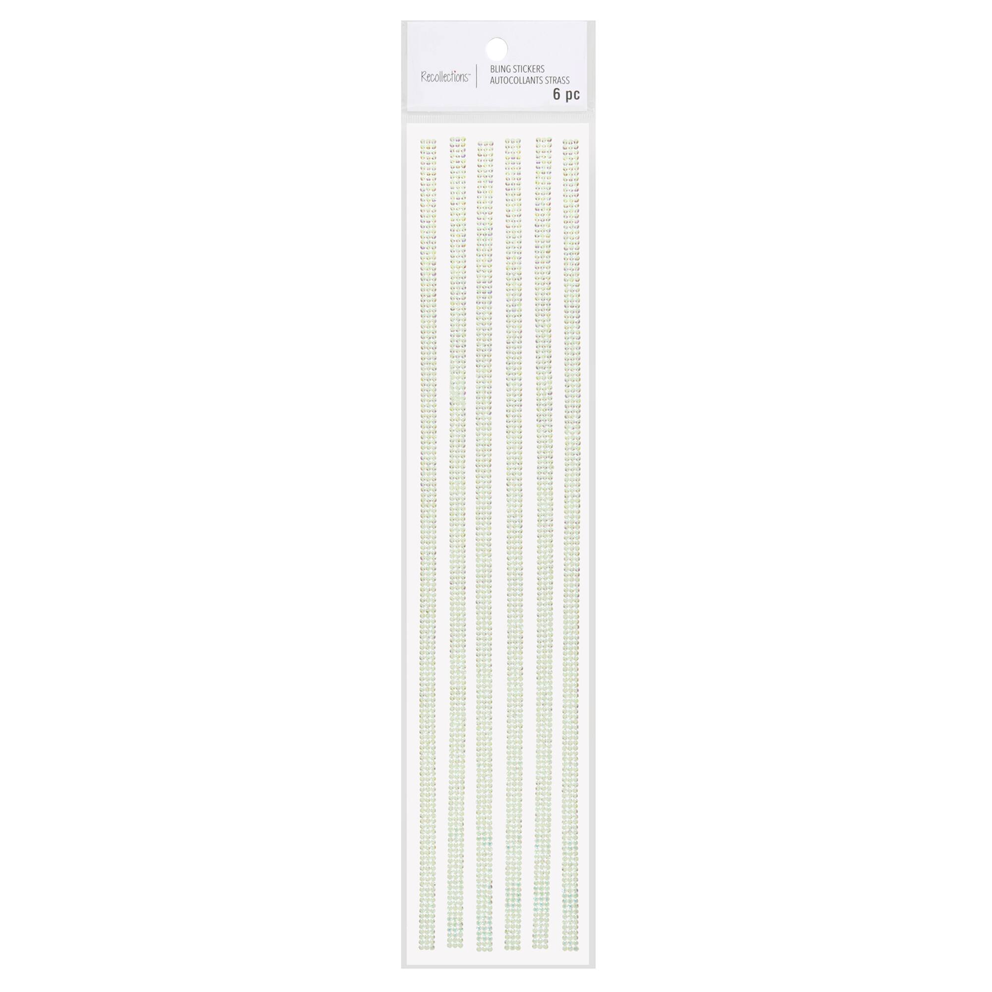 12 Packs: 6 ct. (72 total) Clear Iridescent Micro Gem Strips by Recollections™